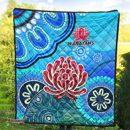 new south wales waratahs aboriginal premium quilt indigenous wave vibes