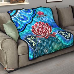 new south wales waratahs aboriginal premium quilt indigenous wave vibes