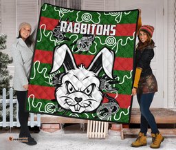 rabbitohs indigenous premium quilt rabbit head