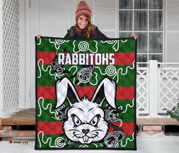 rabbitohs indigenous premium quilt rabbit head