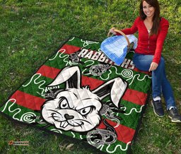 rabbitohs indigenous premium quilt rabbit head