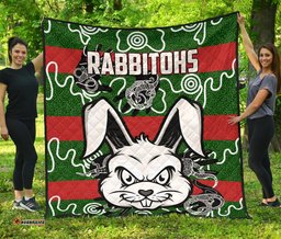 rabbitohs indigenous premium quilt rabbit head