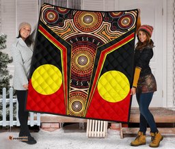 premium quilt aboriginal with dot painting art