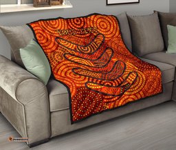 aboriginal personalised premium quilt aboriginal boomerangs and dot circle