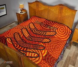 aboriginal personalised premium quilt aboriginal boomerangs and dot circle