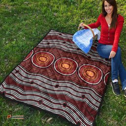 Australia Aboriginal Inspired Quilt - Aboriginal Connection Concept Artwork Quilt