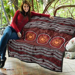 Australia Aboriginal Inspired Quilt - Aboriginal Connection Concept Artwork Quilt