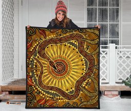 aboriginal premium quilt indigenous snake rainbow serpent