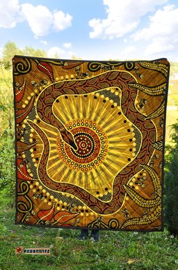aboriginal premium quilt indigenous snake rainbow serpent