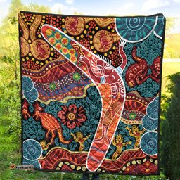 aboriginal boomerang premium quilt indigenous