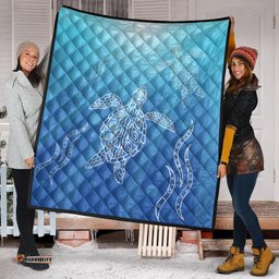 Australia Aboriginal Inspired Quilt - Ethnic Aboriginal Style Water Turtles Swim Up Quilt
