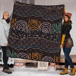 Australia Aboriginal Quilt - Indigenous Art Background Quilt