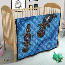 Australia Aboriginal Inspired Quilt - Indigenous Platypus Ver 8