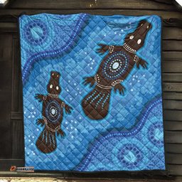 Australia Aboriginal Inspired Quilt - Indigenous Platypus Ver 8