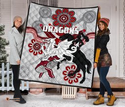 dragons premium quilt st george indigenous white