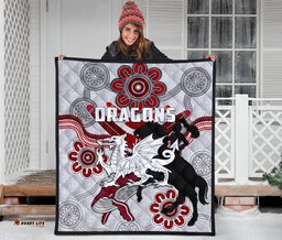 dragons premium quilt st george indigenous white