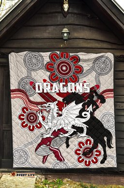 dragons premium quilt st george indigenous white