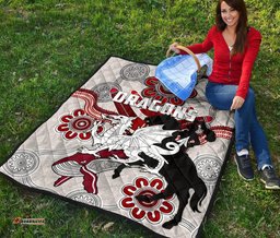 dragons premium quilt st george indigenous white