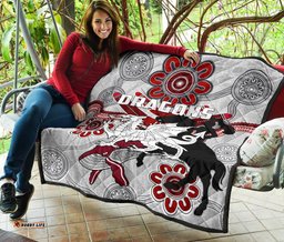 dragons premium quilt st george indigenous white