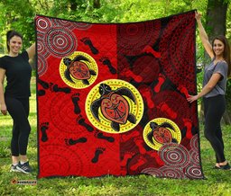 premium quilt aboriginal dot painting quilt turtle