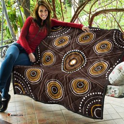 Australia Aboriginal Inspired Quilt - Aboriginal Dot Art Quilt