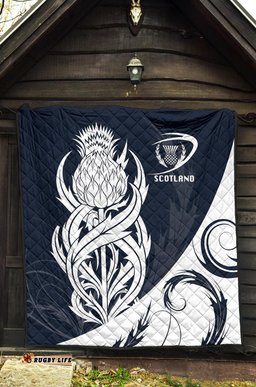 scottish rugby premium quilt thistle vibes navy