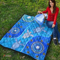 aboriginal art turtle premium quilt indigenous simple vibes