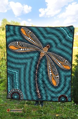 aboriginal premium quilt indigenous dragonfly