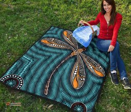 aboriginal premium quilt indigenous dragonfly