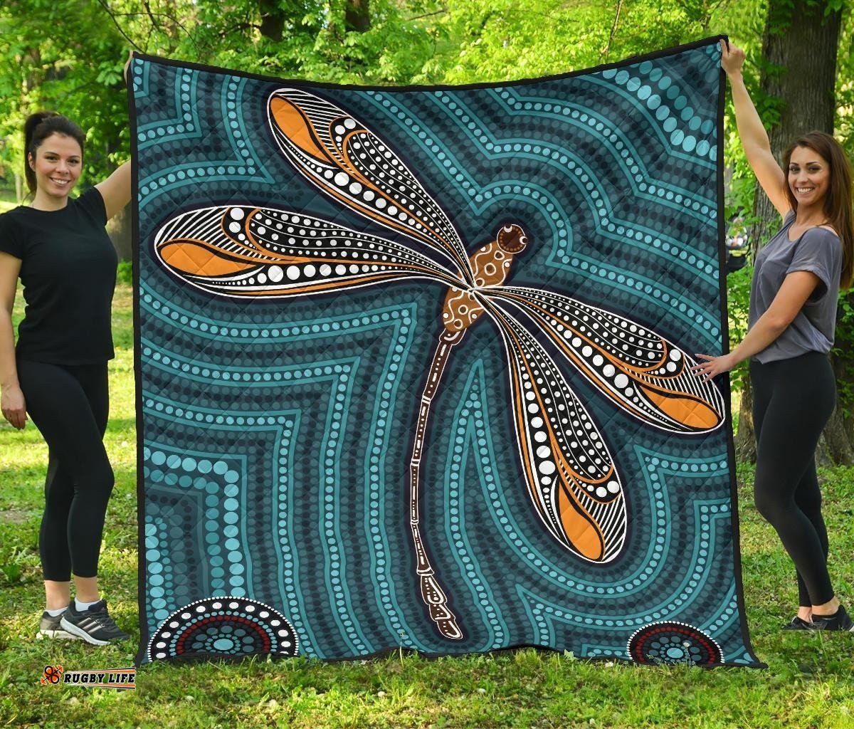 aboriginal premium quilt indigenous dragonfly