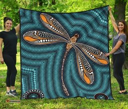 aboriginal premium quilt indigenous dragonfly