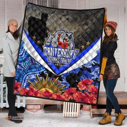 Australia  Anzac Aboriginal Inspired Quilt - Poppy Flower Remembrance Day Quilt