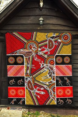 Australia Aboriginal Inspired Quilt - Kangaroo Dot Painting Patterns