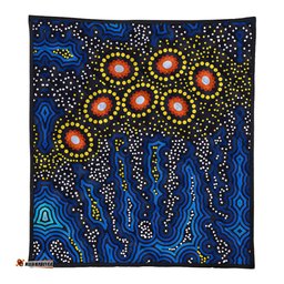 Australia Aboriginal Quilt - Aboriginal Dreaming Dot Art Quilt