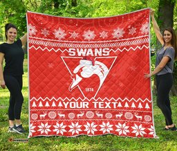 custom personalised swans football christmas premium quilt sydney indigenous merry xmas