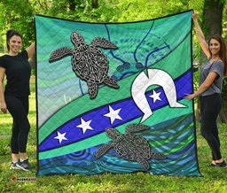 premium quilt torres strait flag and turtle