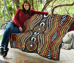 aboriginal premium quilt indigenous dot painting