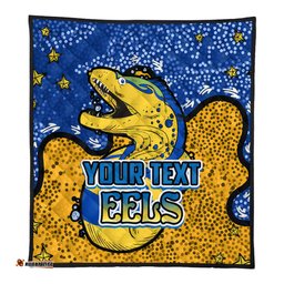 Parramatta Eels Custom Quilt - Team With Dot And Star Patterns For Tough Fan Quilt