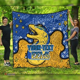 Parramatta Eels Custom Quilt - Team With Dot And Star Patterns For Tough Fan Quilt