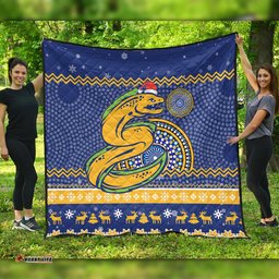 Parramatta Eels Premium Quilt - Australia Ugly Xmas With Aboriginal Patterns For Die Hard Fans