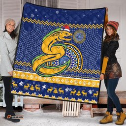 Parramatta Eels Premium Quilt - Australia Ugly Xmas With Aboriginal Patterns For Die Hard Fans