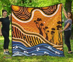 aboriginal premium quilt boab tree dot painting art vero2