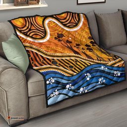 aboriginal premium quilt boab tree dot painting art vero2