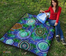 aboriginal premium quilt indigenous turtle dreaming