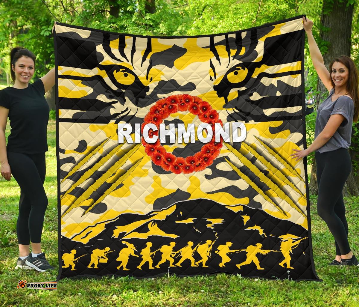 richmond tigers premium quilt anzac day country style