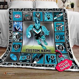 port adelaide football club quilt blanket afl quilt blanket mascot personalized