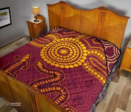 aboriginal premium quilt aboriginal snake and alligator