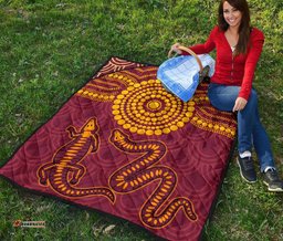 aboriginal premium quilt aboriginal snake and alligator