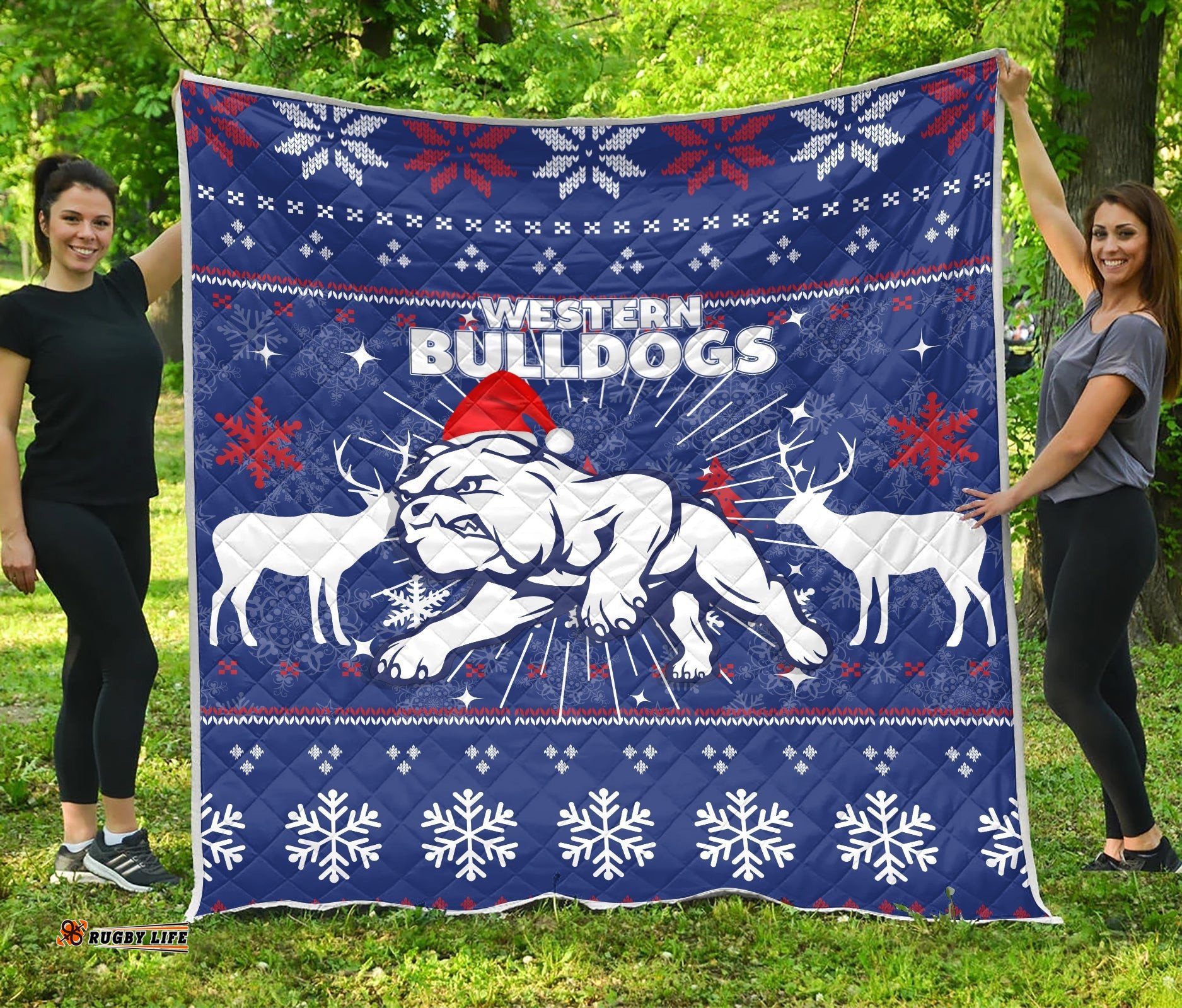 western bulldogs quilt christmas ugly style
