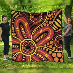 Australia Aboriginal Quilt - Dot Art That Reflects Aboriginal Traditions Inspired Quilt